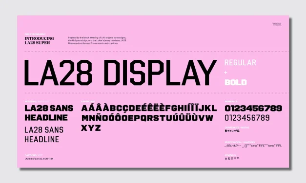 The LA28 typography is made of 4 custom fonts