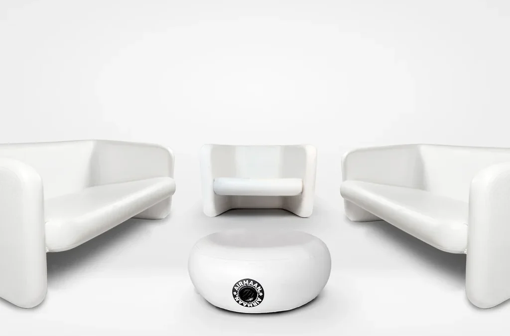 This inflatable furniture has an invisible innovation that makes it more than just a grown-up Y2K throwback