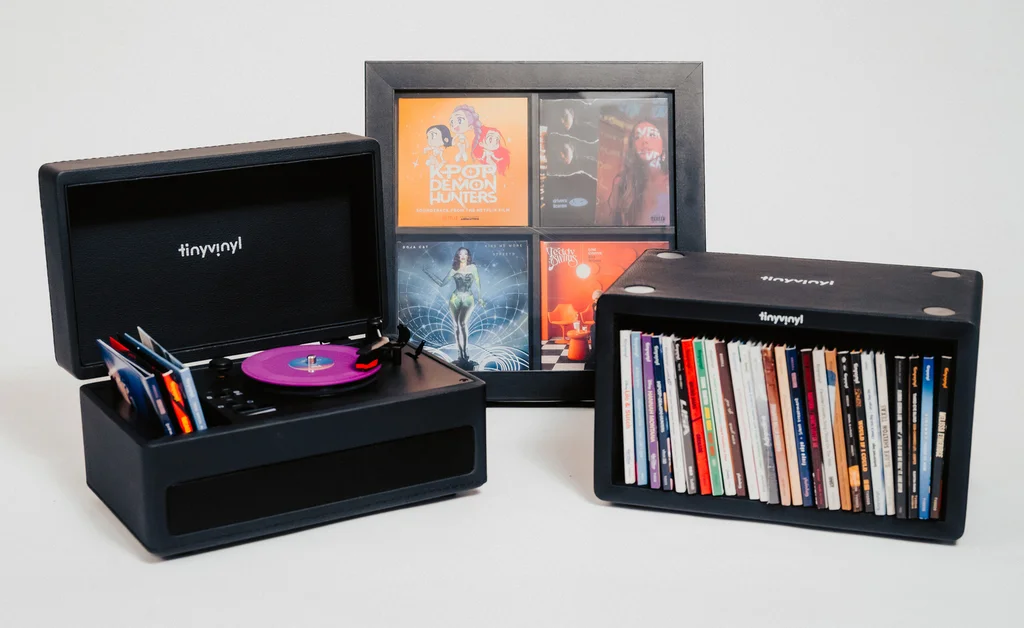 These tiny records now have their own miniature record player