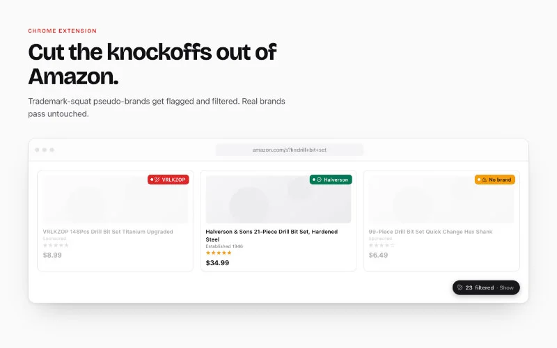 Tired of Amazon slop? This viral tool filters out the alphabet-soup knockoff brands