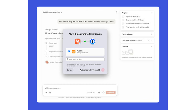You can now grant Claude access to your 1Password credentials