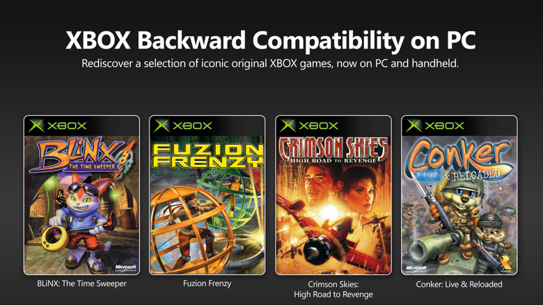 Xbox is bringing games from its original console to PC