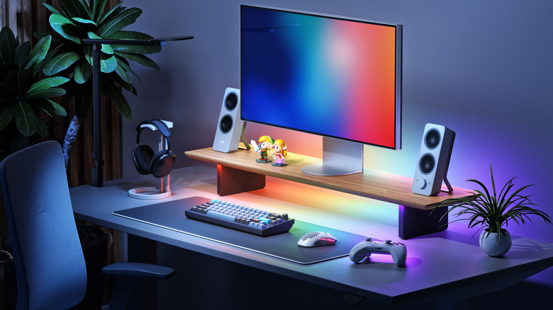 Nanoleaf’s monitor stand is an all-in-one setup that brightens up your desk space