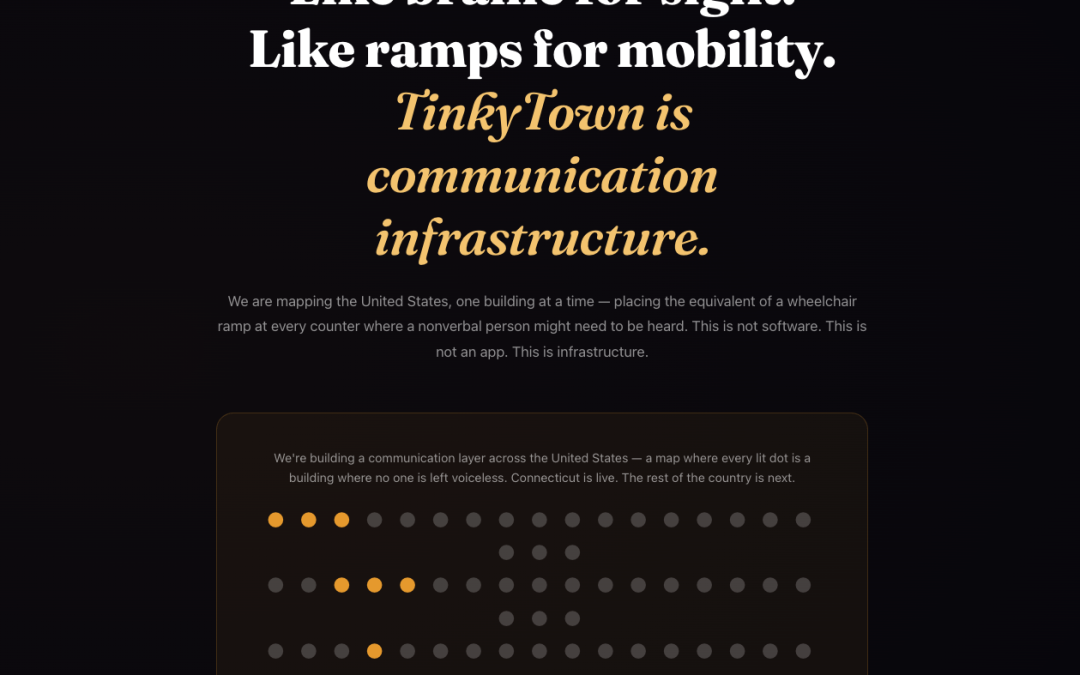 Tinky Town Earns a 97.61 Proof of Usefulness Score by Building a QR-Code-Based Auxiliary Communication Infrastructure