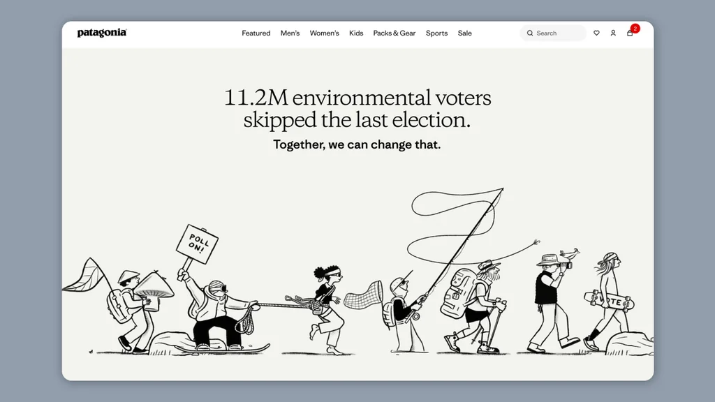 Patagonia will give you $100 to get your friends to vote