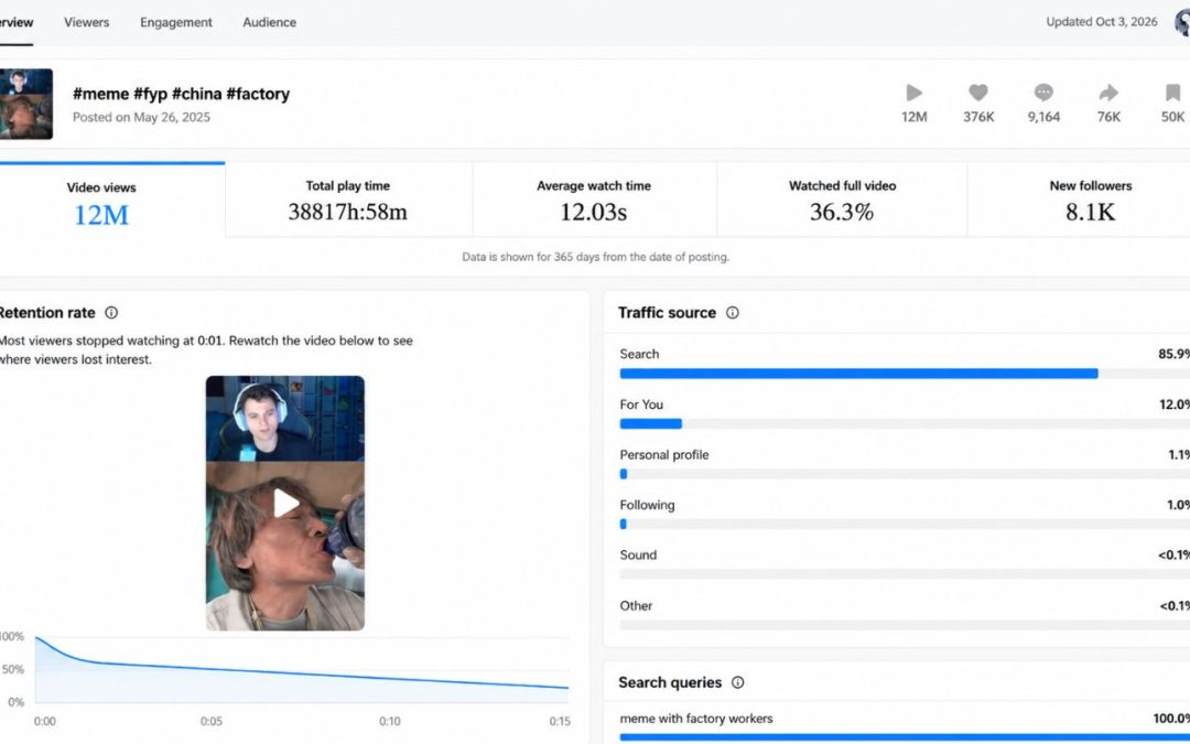 How a 15-Second TikTok Meme Reached 12 Million Views From a Small Account