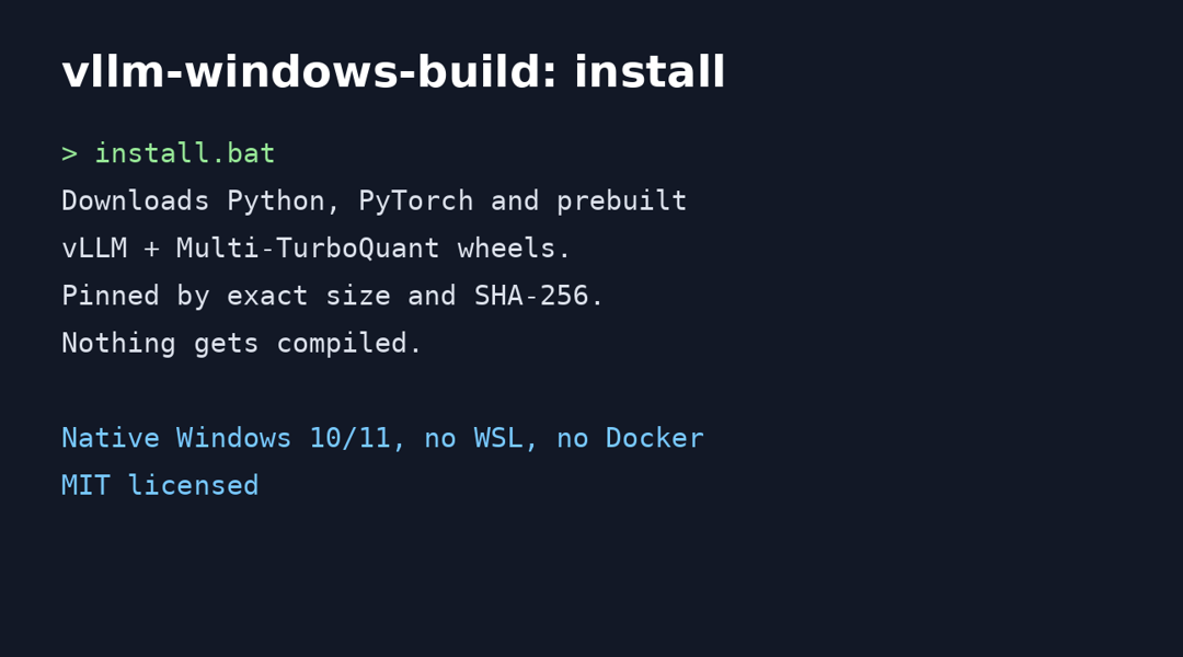 How to Run vLLM Natively on Windows
