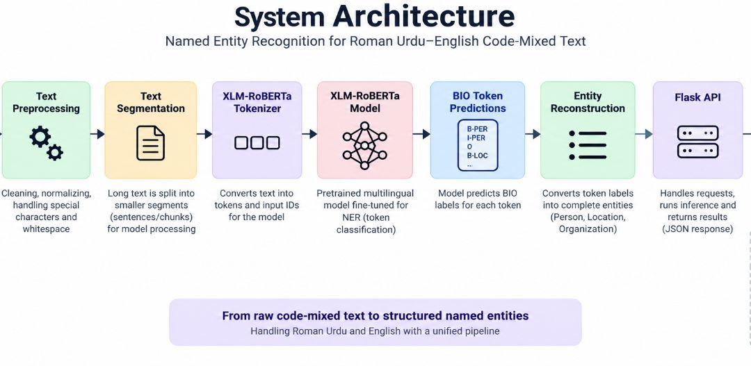 Building Named Entity Recognition for Code-Mixed Text with XLM-RoBERTa