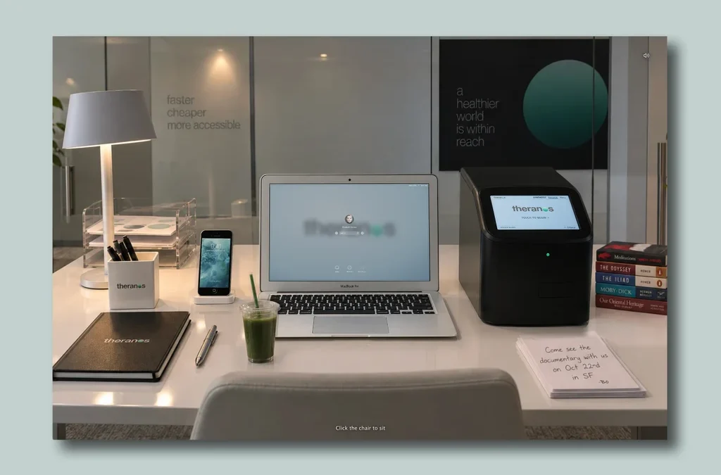 You can now sit at Elizabeth Holmes’s desk